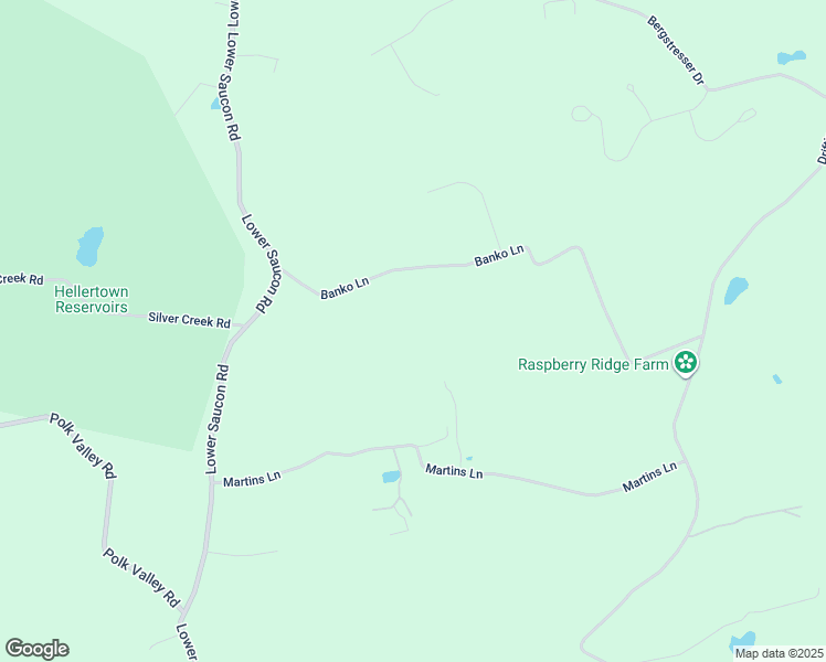 map of restaurants, bars, coffee shops, grocery stores, and more near 2590 Banko Lane in Hellertown
