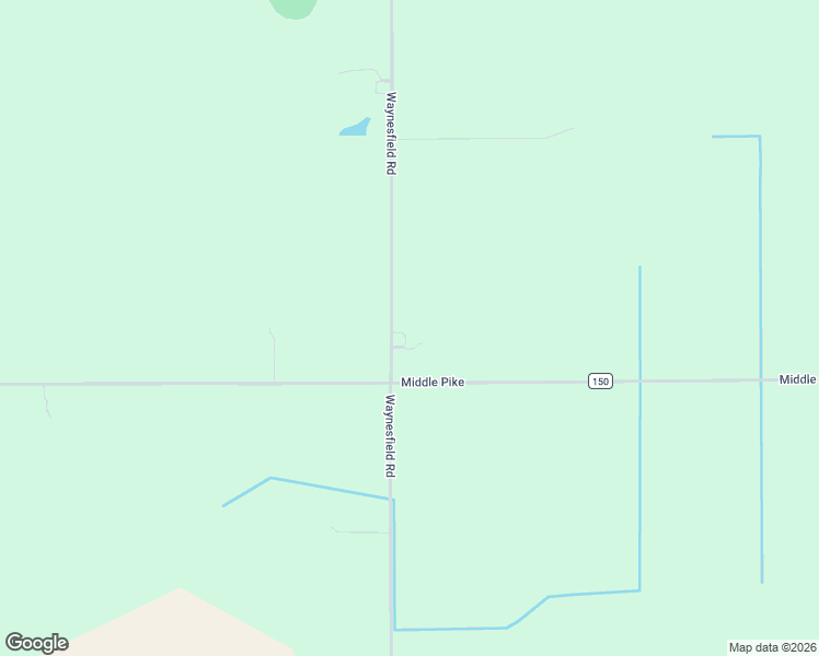 map of restaurants, bars, coffee shops, grocery stores, and more near 15118 Waynesfield Road in Waynesfield