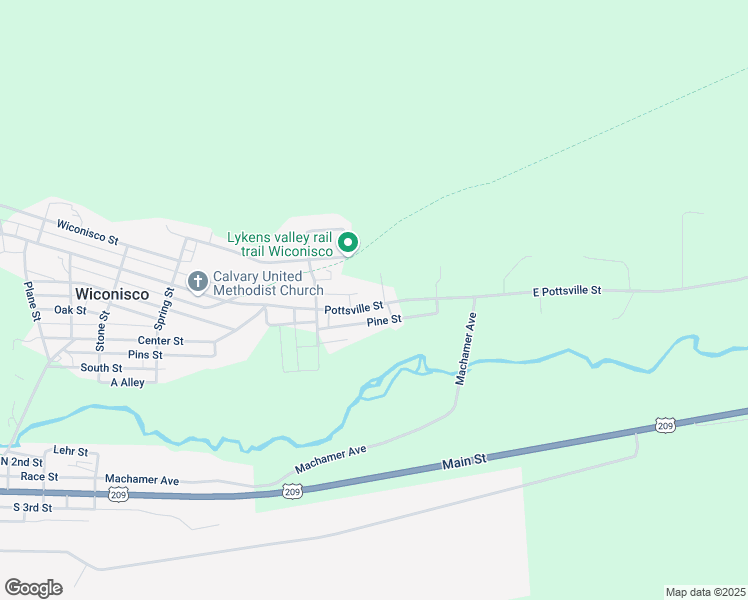 map of restaurants, bars, coffee shops, grocery stores, and more near 720 Pottsville Street in Wiconisco