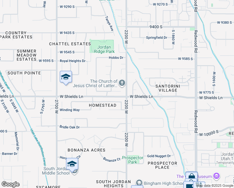 map of restaurants, bars, coffee shops, grocery stores, and more near 2271 Pendleton Way in South Jordan