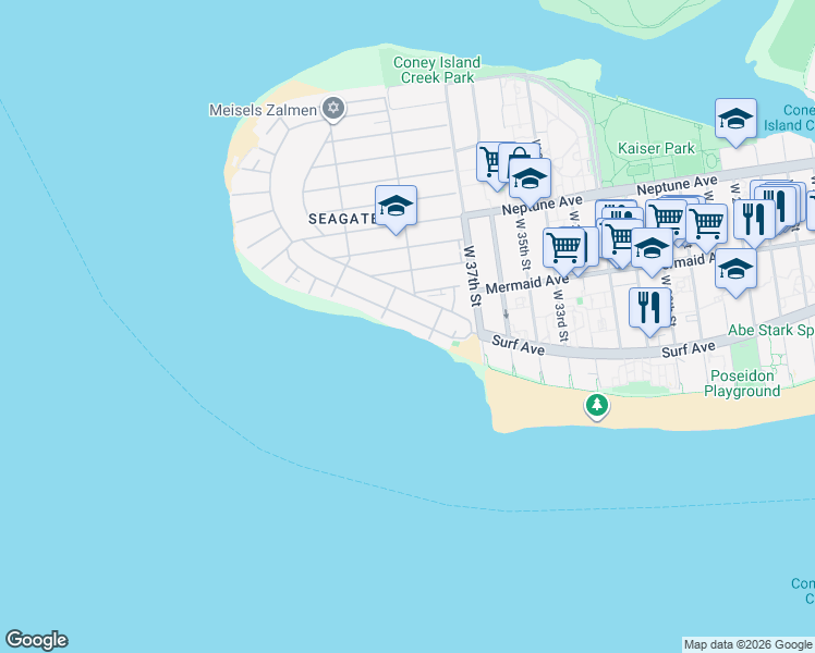map of restaurants, bars, coffee shops, grocery stores, and more near 3826 Atlantic Avenue in Brooklyn