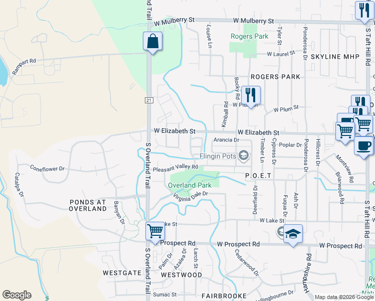 map of restaurants, bars, coffee shops, grocery stores, and more near 1103 Andrews Peak Drive in Fort Collins