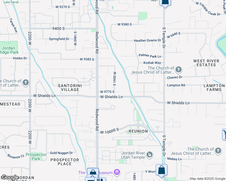 map of restaurants, bars, coffee shops, grocery stores, and more near 9770 South 1600 West in South Jordan