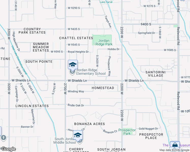 map of restaurants, bars, coffee shops, grocery stores, and more near 9766 Pendleton Way in South Jordan