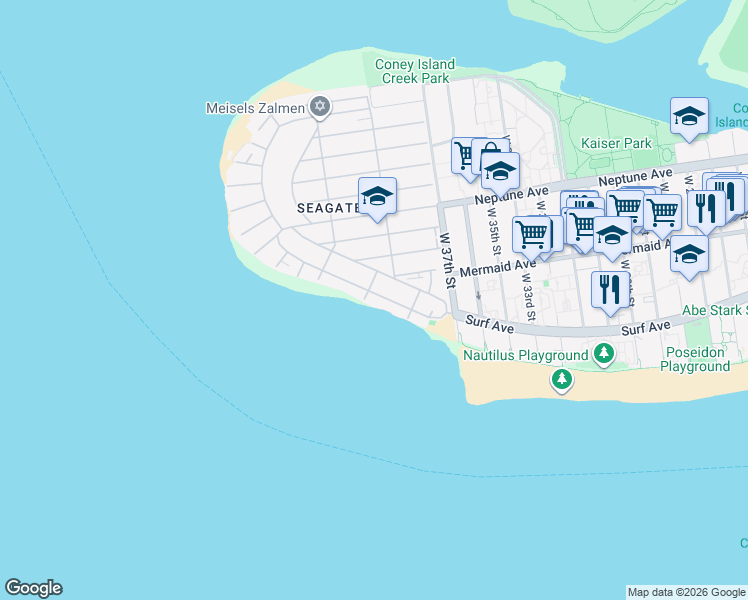 map of restaurants, bars, coffee shops, grocery stores, and more near 3826 Atlantic Avenue in Brooklyn
