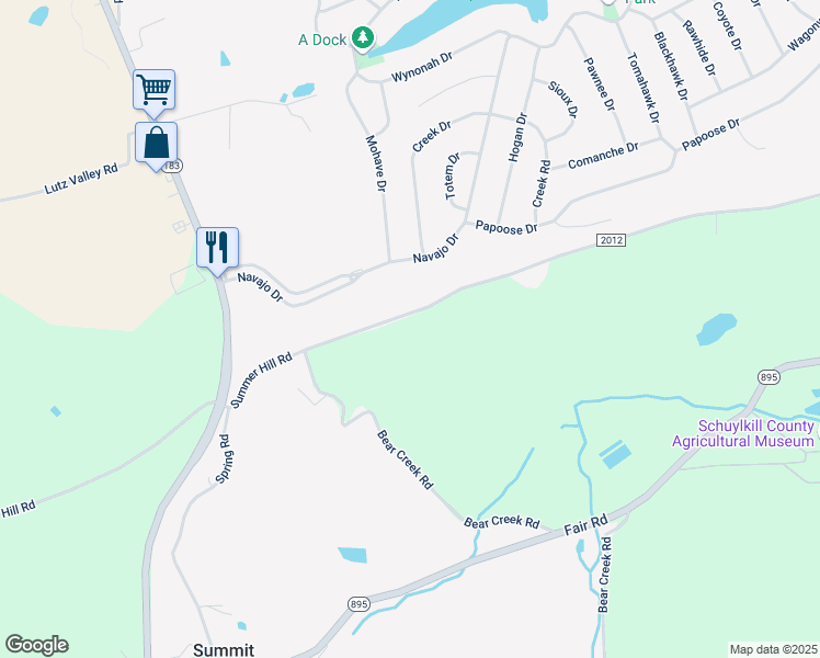 map of restaurants, bars, coffee shops, grocery stores, and more near 890 Summer Hill Road in Auburn