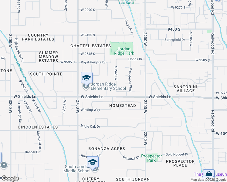 map of restaurants, bars, coffee shops, grocery stores, and more near 9766 Pendleton Way in South Jordan