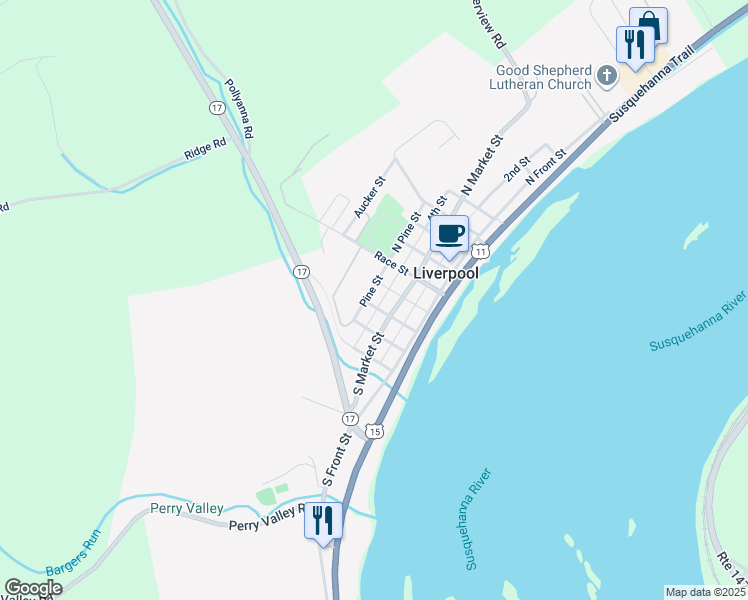 map of restaurants, bars, coffee shops, grocery stores, and more near 414 Walnut Street in Newport