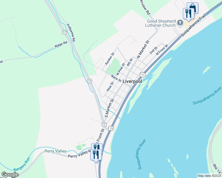 map of restaurants, bars, coffee shops, grocery stores, and more near 414 Walnut Street in Newport