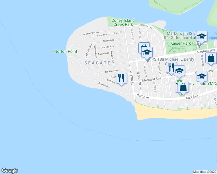 map of restaurants, bars, coffee shops, grocery stores, and more near 4006 Atlantic Avenue in Brooklyn