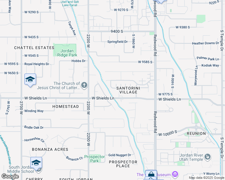 map of restaurants, bars, coffee shops, grocery stores, and more near 2021 Kamari Drive in South Jordan
