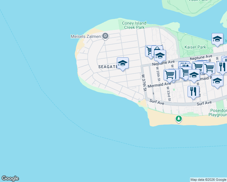 map of restaurants, bars, coffee shops, grocery stores, and more near 4006 Atlantic Avenue in Brooklyn