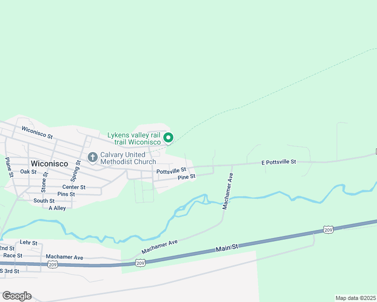 map of restaurants, bars, coffee shops, grocery stores, and more near 720 Pottsville Street in Wiconisco