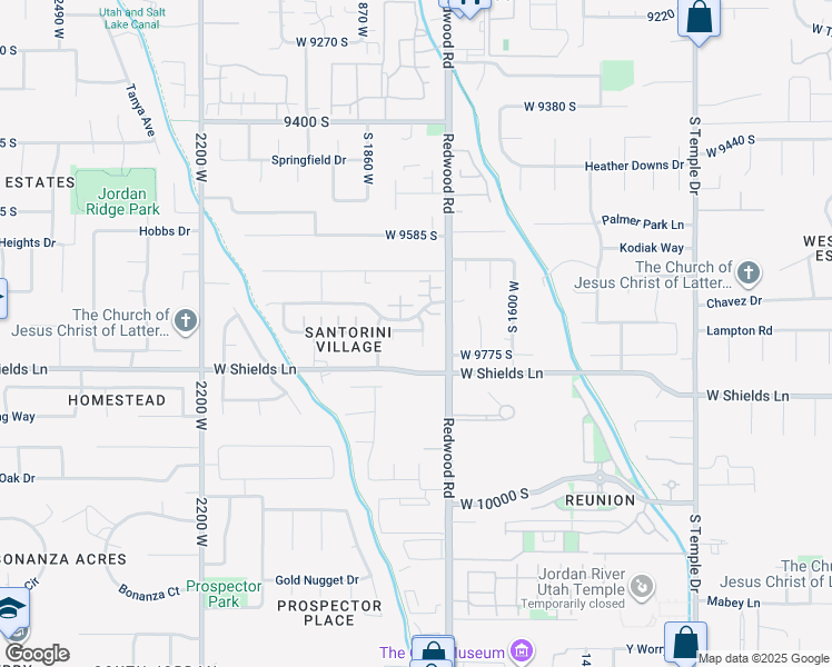 map of restaurants, bars, coffee shops, grocery stores, and more near 1767 Ikaros Lane in South Jordan