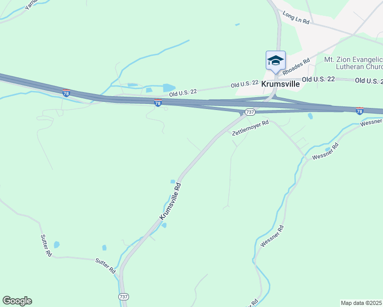 map of restaurants, bars, coffee shops, grocery stores, and more near 1456 Krumsville Road in Lenhartsville