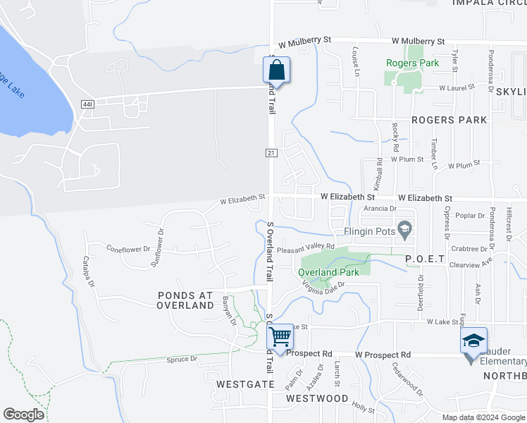 map of restaurants, bars, coffee shops, grocery stores, and more near 1032 Sabatino Lane in Fort Collins