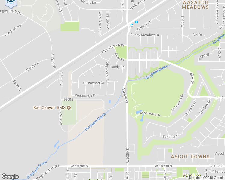 map of restaurants, bars, coffee shops, grocery stores, and more near 9754 Sandwood Drive in South Jordan
