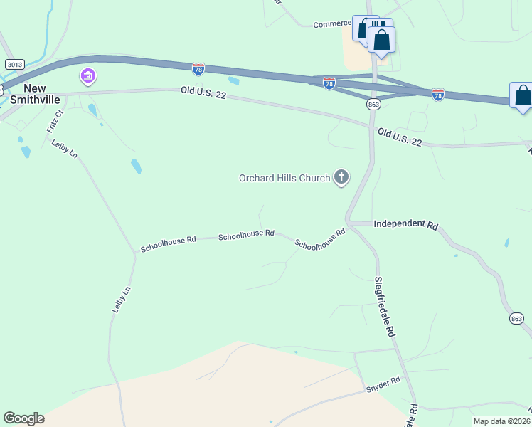 map of restaurants, bars, coffee shops, grocery stores, and more near 2071 Peacock Drive in Breinigsville