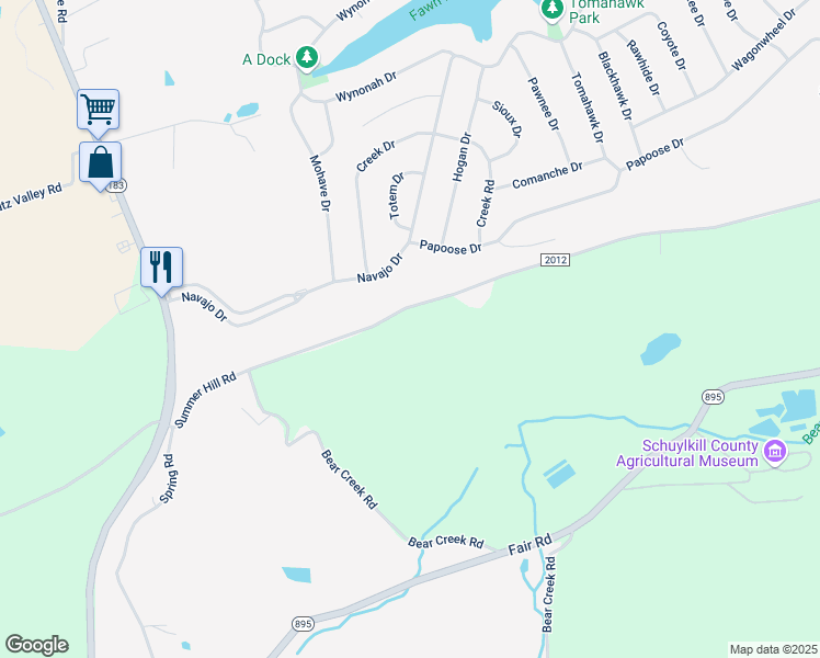 map of restaurants, bars, coffee shops, grocery stores, and more near 912 Summer Hill Road in Auburn