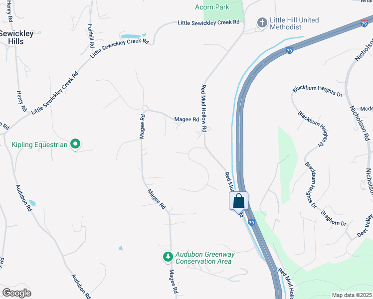 map of restaurants, bars, coffee shops, grocery stores, and more near 7 Harvester Court in Sewickley