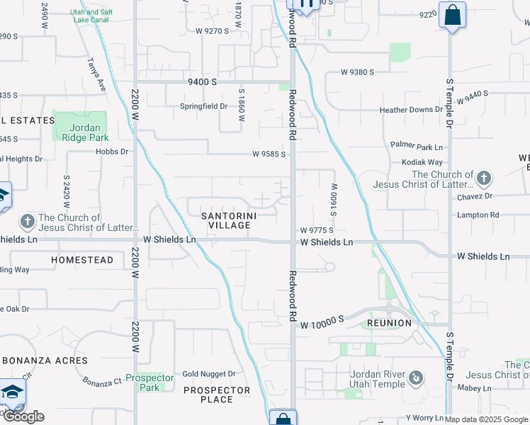 map of restaurants, bars, coffee shops, grocery stores, and more near 1788 Ikaros Lane in South Jordan