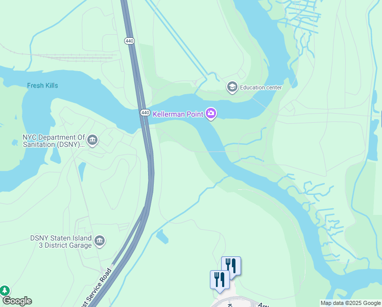 map of restaurants, bars, coffee shops, grocery stores, and more near West Shore Expressway in Staten Island