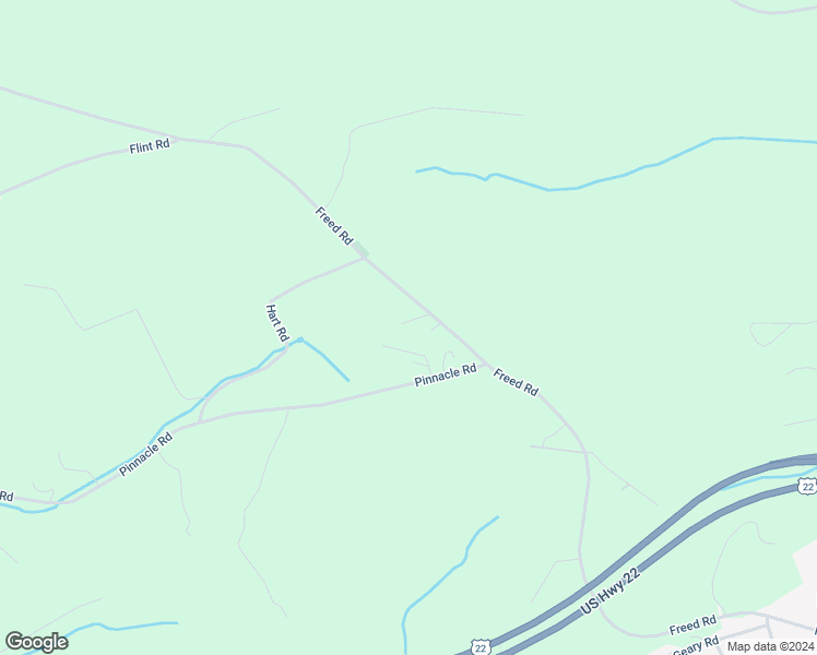 map of restaurants, bars, coffee shops, grocery stores, and more near 1602 Freed Road in Thompsontown