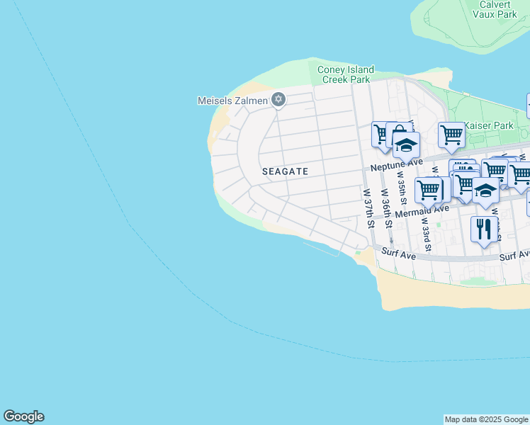 map of restaurants, bars, coffee shops, grocery stores, and more near 4207 Atlantic Avenue in Brooklyn