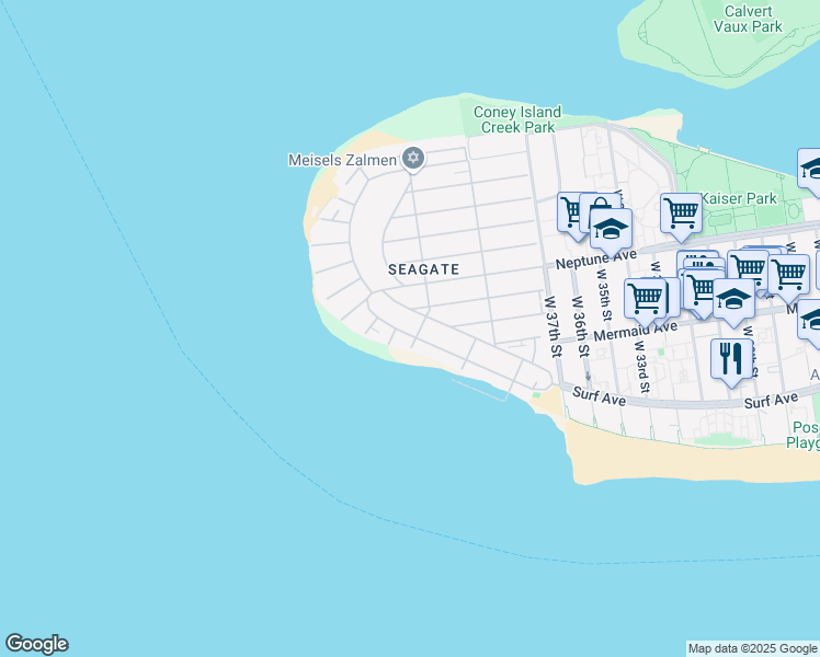 map of restaurants, bars, coffee shops, grocery stores, and more near 4207 Atlantic Avenue in Brooklyn