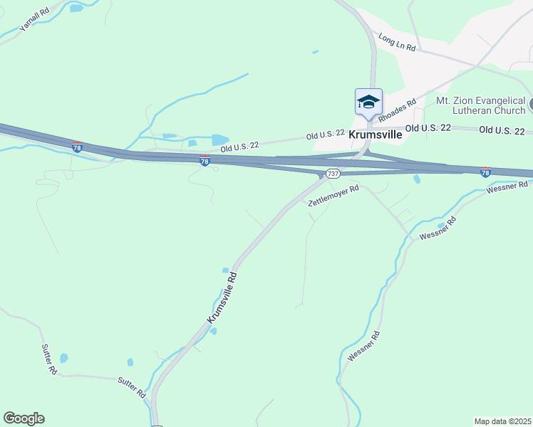 map of restaurants, bars, coffee shops, grocery stores, and more near 1456 Krumsville Road in Lenhartsville