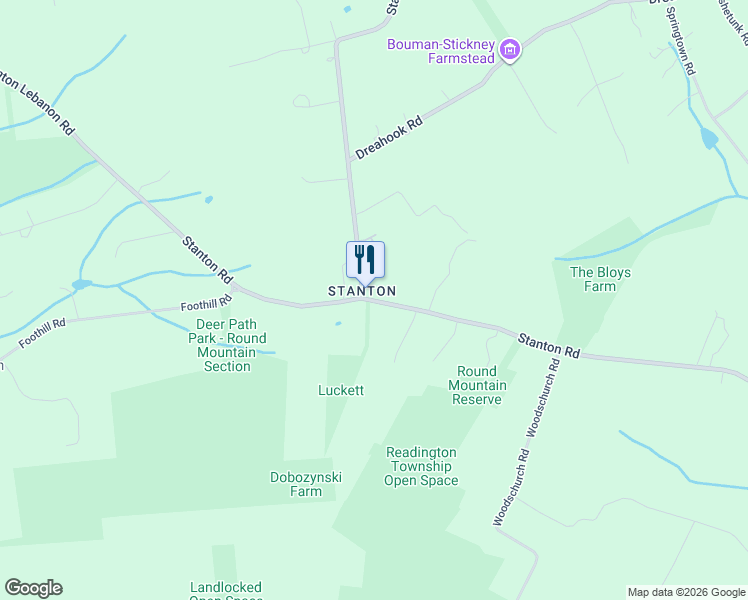 map of restaurants, bars, coffee shops, grocery stores, and more near in Readington Township