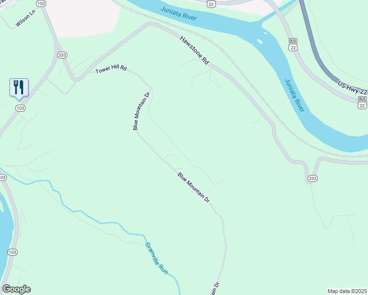 map of restaurants, bars, coffee shops, grocery stores, and more near 365 Tower Hill Road in Lewistown