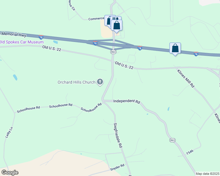 map of restaurants, bars, coffee shops, grocery stores, and more near 2074 Katem Court in Breinigsville