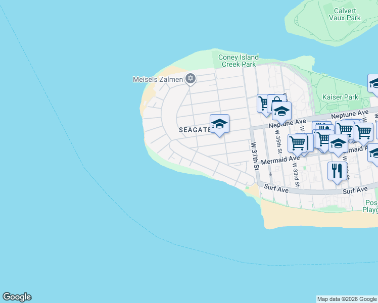 map of restaurants, bars, coffee shops, grocery stores, and more near 4207 Atlantic Avenue in Brooklyn