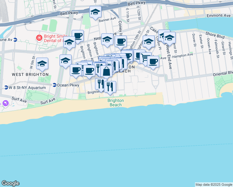 map of restaurants, bars, coffee shops, grocery stores, and more near in Brooklyn