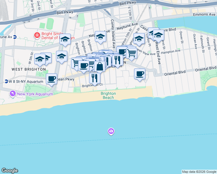 map of restaurants, bars, coffee shops, grocery stores, and more near in Brooklyn