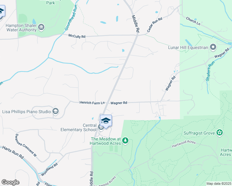 map of restaurants, bars, coffee shops, grocery stores, and more near 4260 Middle Road in Hampton Township