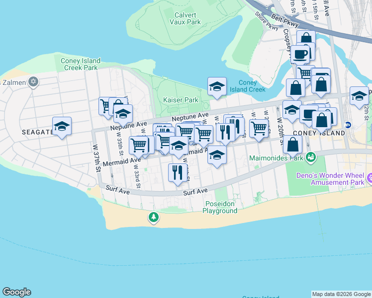 map of restaurants, bars, coffee shops, grocery stores, and more near in Brooklyn