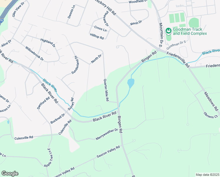 map of restaurants, bars, coffee shops, grocery stores, and more near 1931 Quarter Mile Road in Bethlehem