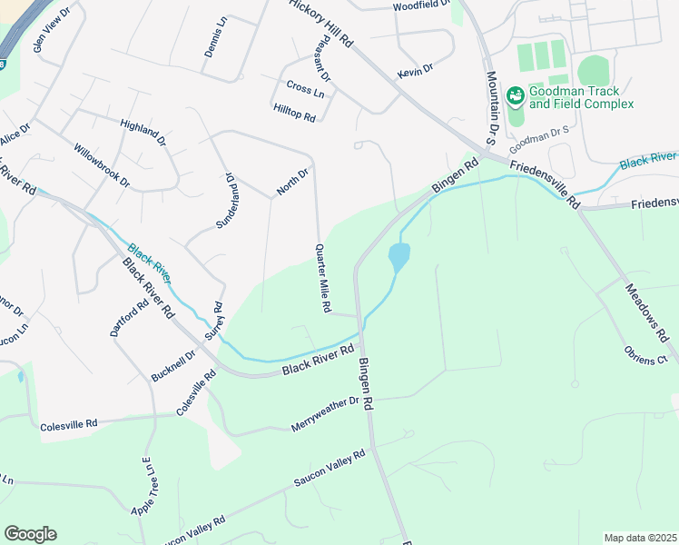 map of restaurants, bars, coffee shops, grocery stores, and more near 1931 Quarter Mile Road in Bethlehem