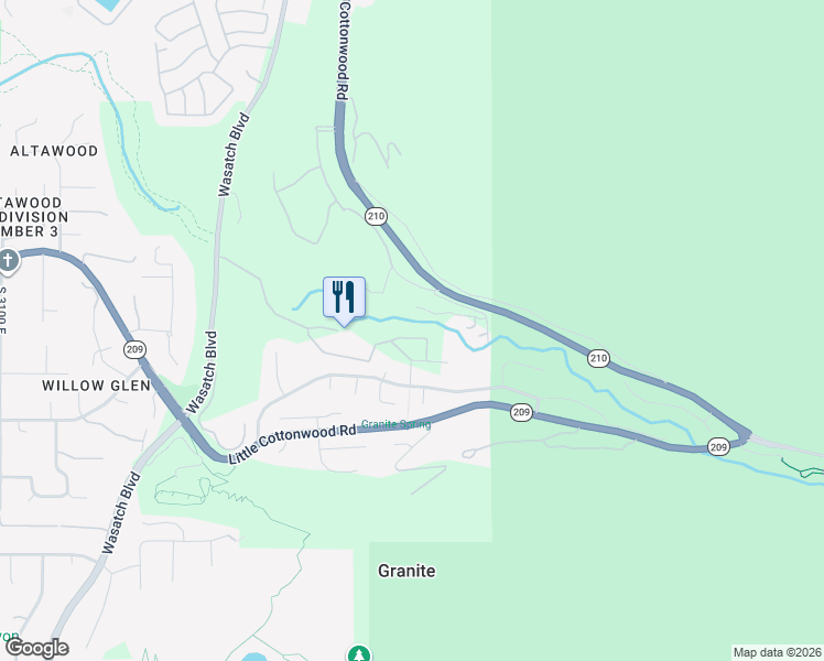 map of restaurants, bars, coffee shops, grocery stores, and more near 3773 Quail Hill Ln in Sandy