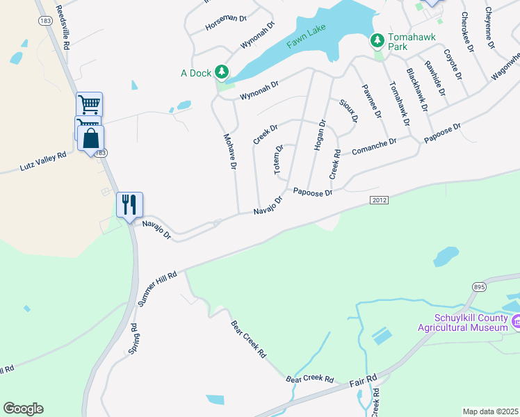 map of restaurants, bars, coffee shops, grocery stores, and more near 167 Navajo Drive in Auburn