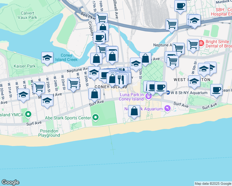 map of restaurants, bars, coffee shops, grocery stores, and more near in Brooklyn