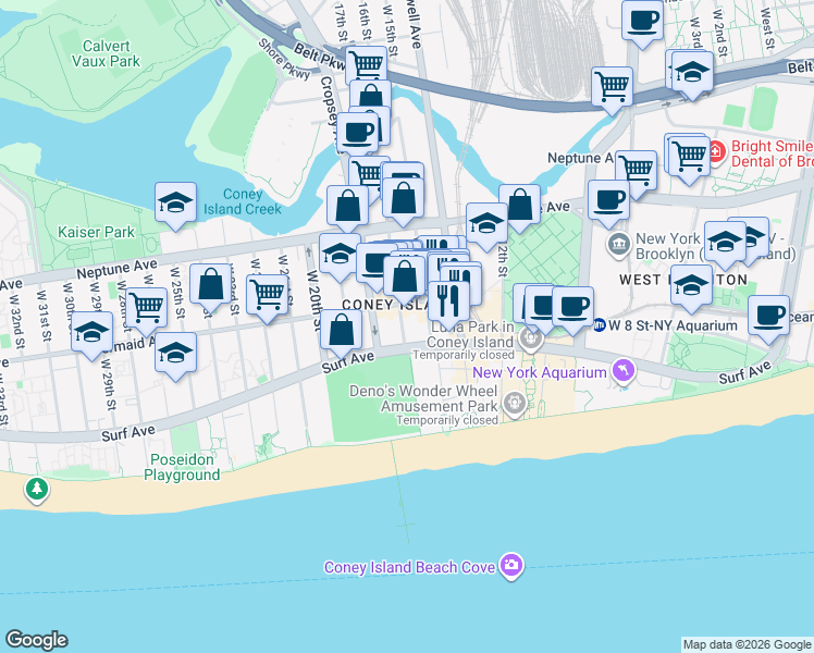 map of restaurants, bars, coffee shops, grocery stores, and more near in Brooklyn