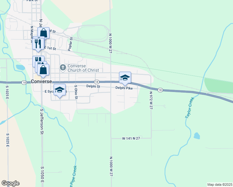 map of restaurants, bars, coffee shops, grocery stores, and more near 901 Jon Court in Converse