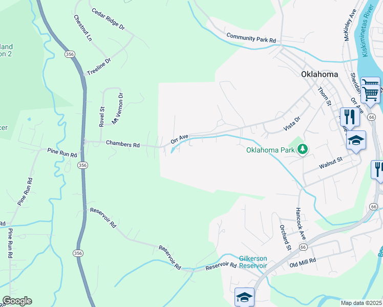 map of restaurants, bars, coffee shops, grocery stores, and more near 267 Orr Avenue in Apollo