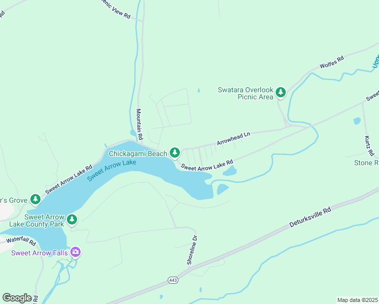 map of restaurants, bars, coffee shops, grocery stores, and more near 5 Bass Lane in Pine Grove