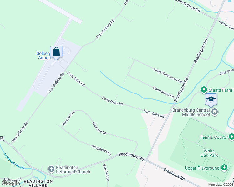 map of restaurants, bars, coffee shops, grocery stores, and more near 3 Little Brook Road in Hunterdon County