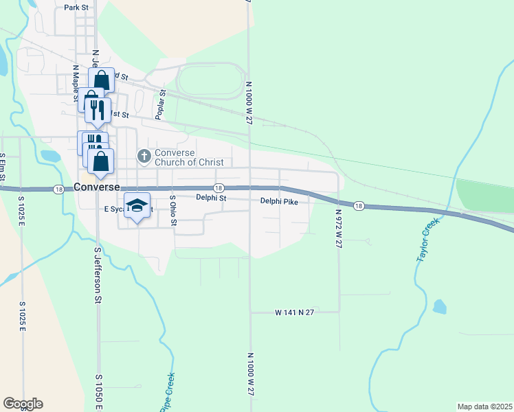 map of restaurants, bars, coffee shops, grocery stores, and more near 901 Jon Ct in Converse