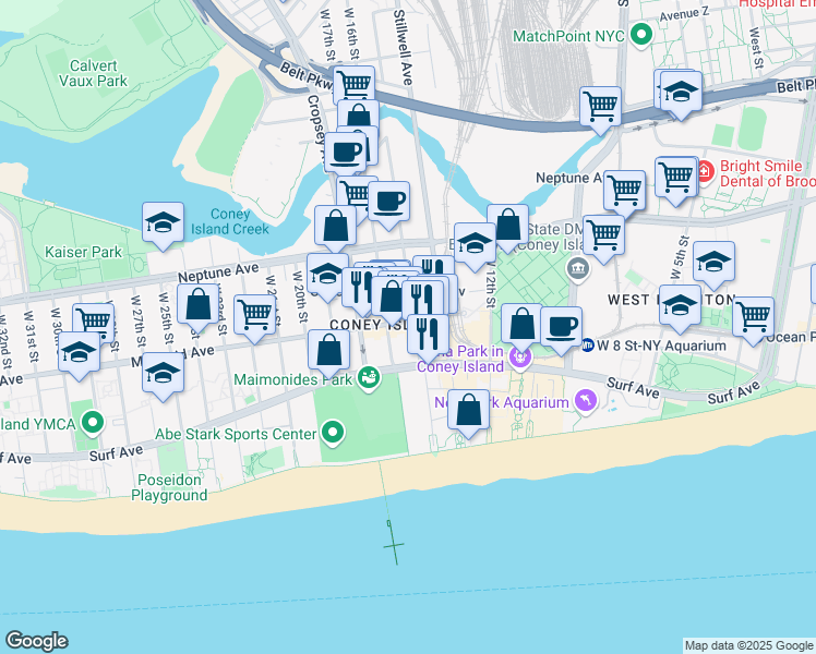 map of restaurants, bars, coffee shops, grocery stores, and more near in Brooklyn